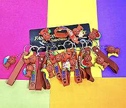 Брелок силікон 5 см Капібара з ремінцем