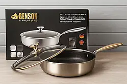 Глибока сковорода із нержавіючої сталі 28 см. Benson BN-588
