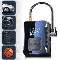 Автомобільний компресор автоматичний з дисплеєм 6000mAh 150 PSI 120W М-007 Чорний