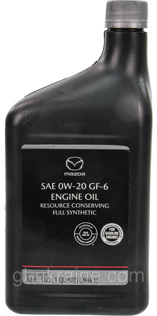 Моторна олива Mazda Engine Oil 0W-20 GF-6, 946мл (0000-G6-0W20-QT)
