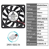 Вентилятор GDSTIME GDA6010 24V 0.06A 3500rpm, безщітковий, Sleeve, XH2.54-2pin, для 3Д-принтера та верстатів ЧПК, фото 9