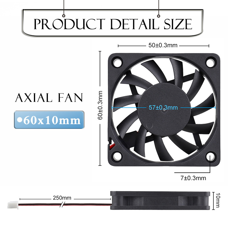 Вентилятор GDSTIME GDA6010 - Size