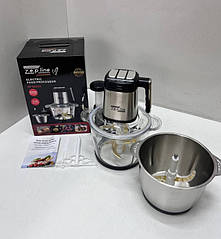 Універсальний Блендер - Подрібнювач 6в1 Zepline ZP-00219 (дві чаші на 3,2 л, два комплекти ножів, 3000 Вт)