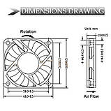 Вентилятор GDSTIME GDA6010 12V 0.1A 3500rpm, безщітковий, Sleeve, 2510-3pin, для 3Д-принтера та верстатів ЧПК, фото 10