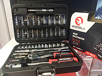 Набор инструментов для ремонта авто в чемодане (46 ед), Набор головок для автомобиля, XTM