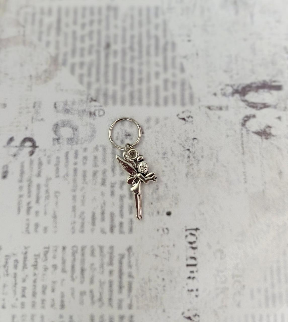 Пірсинг кільце з декором "Фея №1" металева прикраса для афрокос аксесуари для зачісок дред, фото 1