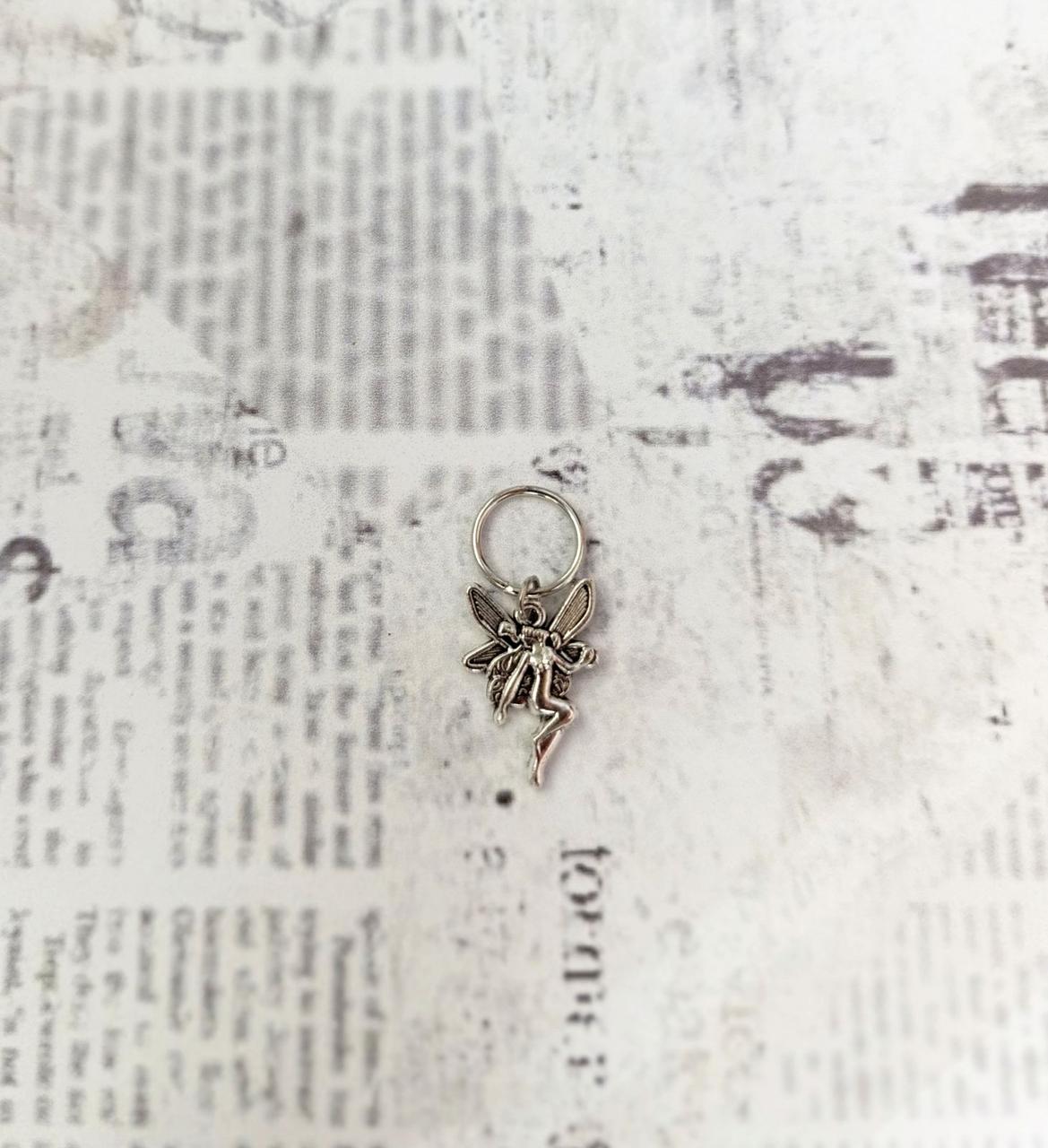 Пірсинг кільце з декором "Фея №2" металева прикраса для афрокос аксесуари для зачісок дред, фото 1