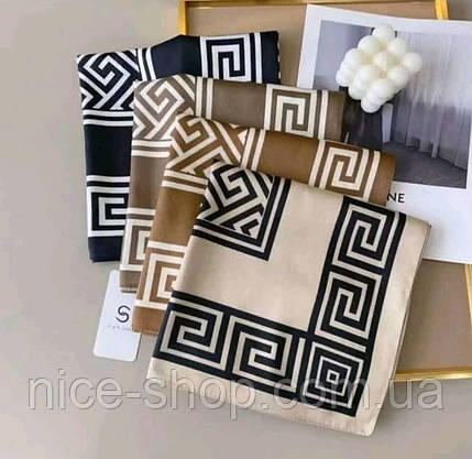 Хустка шовкова чорна, фото 5