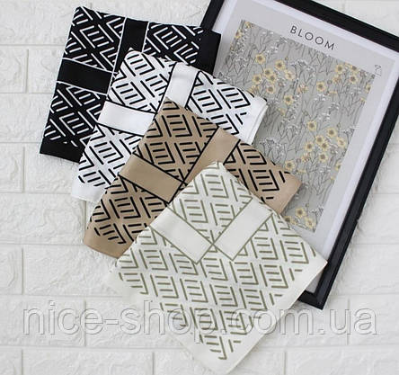 Хустка шовкова чорна, фото 2