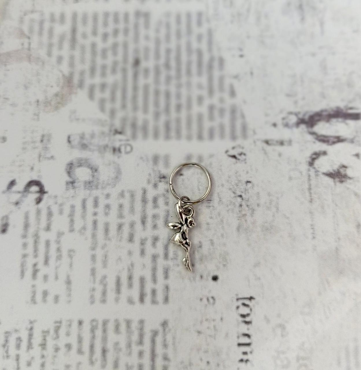 Пірсинг кільце з декором "Фея №3" металева прикраса для афрокос аксесуари для зачісок дред, фото 1