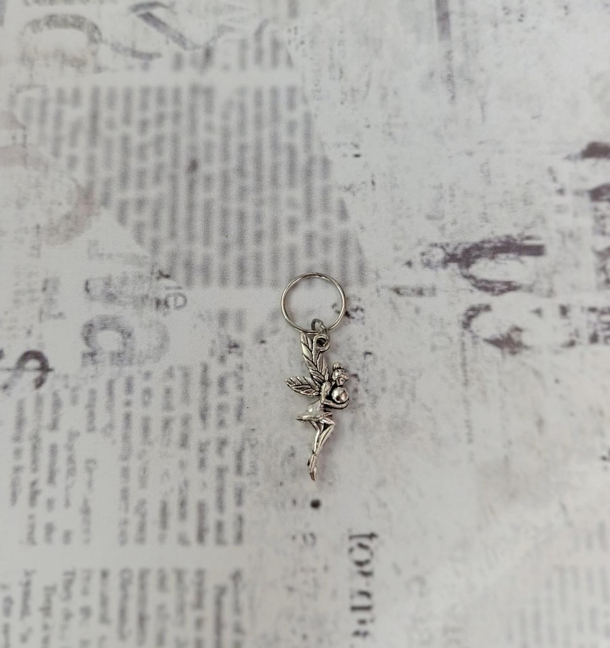 Пірсинг кільце з декором "Фея №5" металева прикраса для афрокос аксесуари для зачісок дред, фото 1