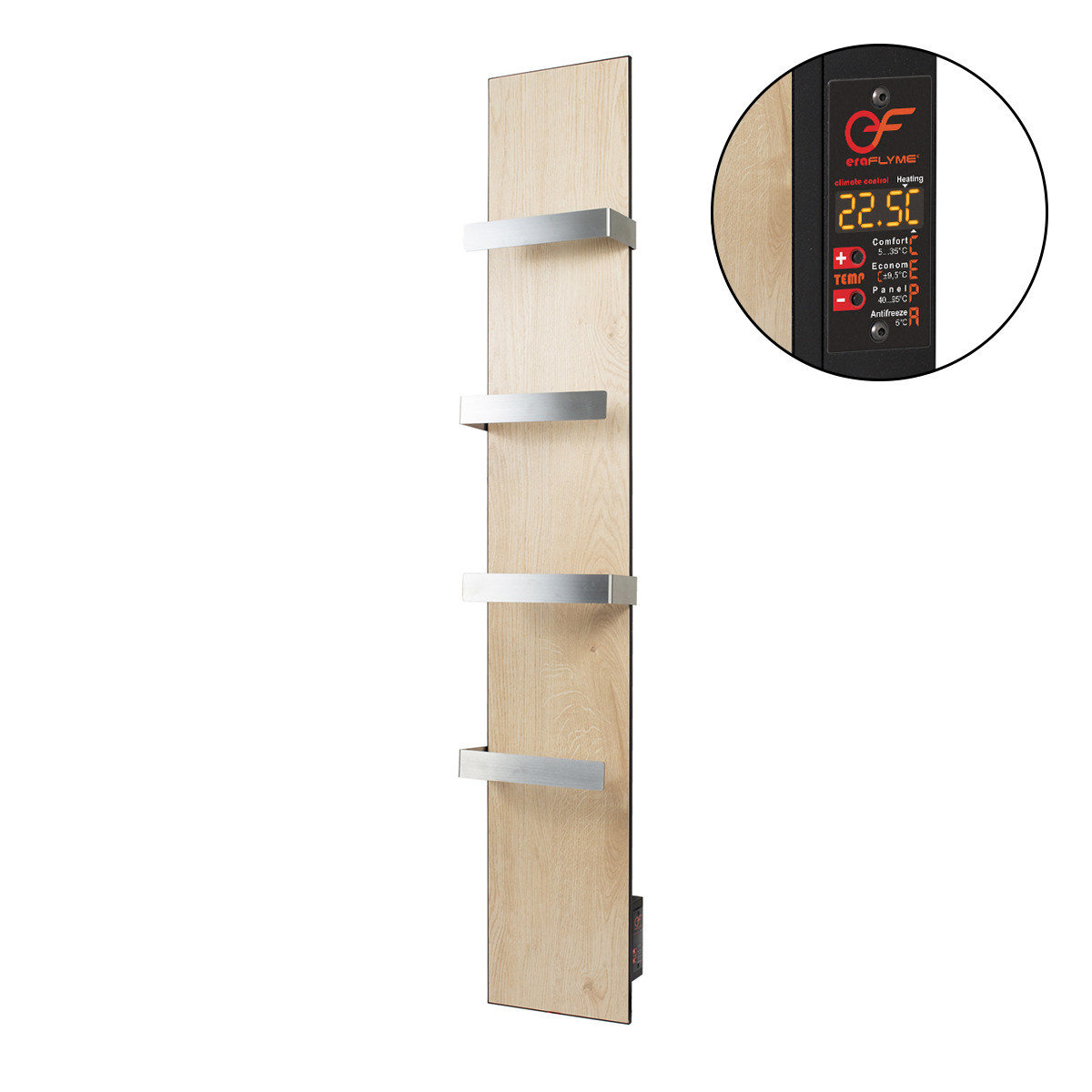 Рушникосушка керамічна Flyme  Flyme 420ТB (4R) з чотирма ручками, бежеве дерево, фото 1