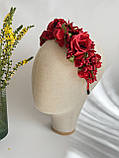 Віночок на голову з червоними маками, фото 3
