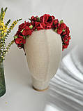 Віночок на голову з червоними маками, фото 2