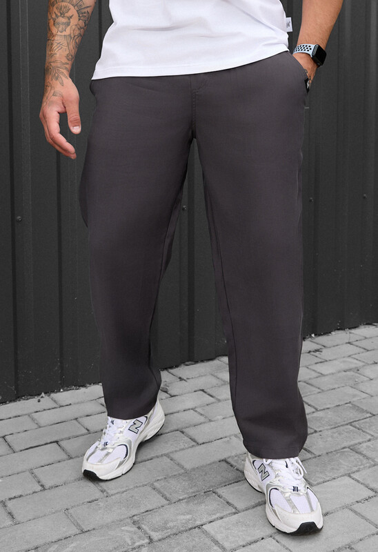 Темно-сірі чоловічі штани Staff pli dark gray, фото 1