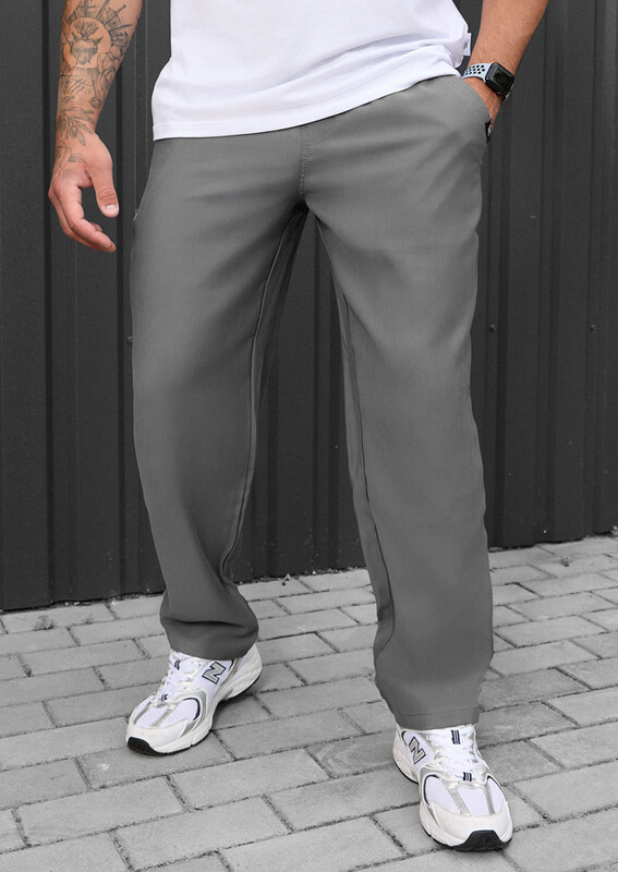 Однотонні чоловічі штани Staff pli gray, фото 1