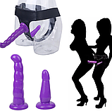 Подвійний страпон, Страпон на трусиках, Страпон подвійний стимулятор, жіночий подвійний страпон, Інтимні іграшки, фото 9