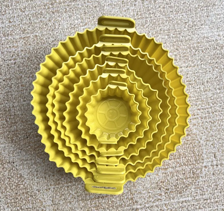 Набір силіконових форм для аерогрилів та аерофрітюрниць SAM-8811 жовтий 6 шт, фото 1
