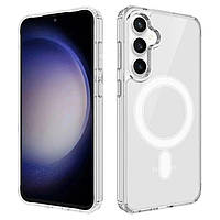 Протиударний чохол Clear для Samsung Galaxy S25 прозорий MagSafe