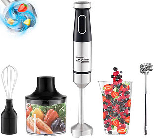 Занурювальний блендер 5в1 1500Вт — багатофункціональний ручний блендер-подрібнювач для кухні