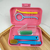 Дорожній набір для елайнерів в зручному пеналі (рожевий), 1шт