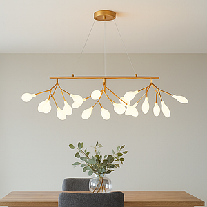 Підвісна довга люстра 110 см Арт-деко (887/27RGZ)