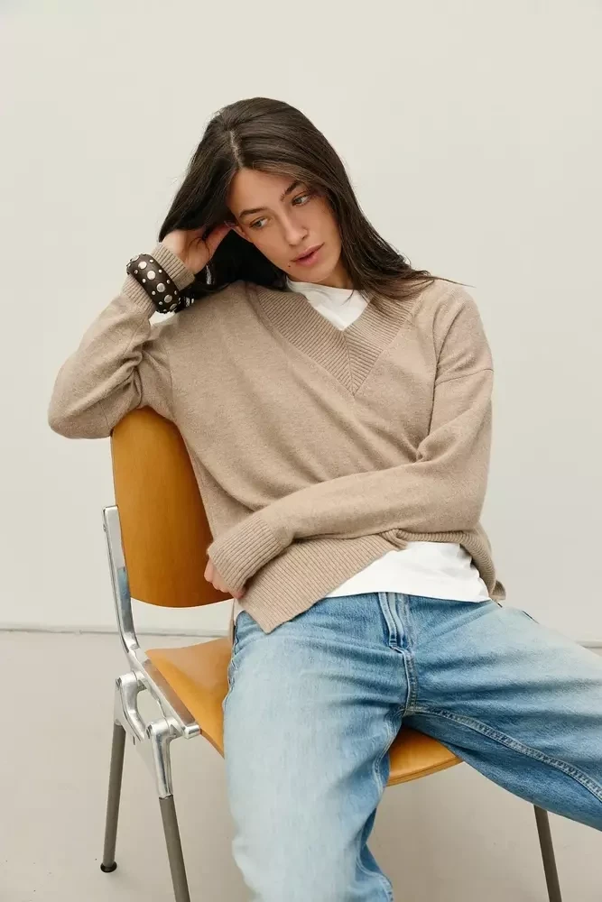 Светр жіночий V-виріз MKRM4297, фото 1