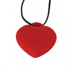 Мінівибратор Сердечко FairyGasm PleasureStone, червоне, 9 режимів, на шнурку