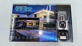 Вулична IP Wi-Fi / 4G поворотна камера з двома об'єктивами, сиреною та віддаленим доступом