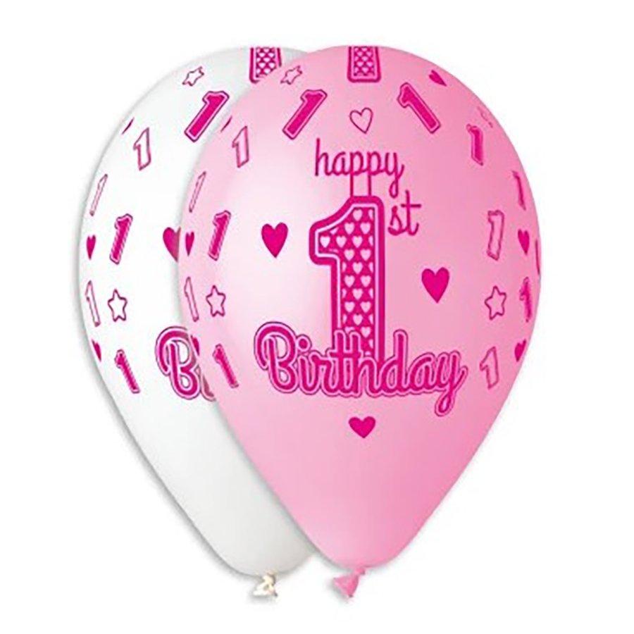 Повітряна куля 1-st Birthday (дівчинка) 30 см