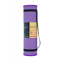 Килимок спортивний Cornix NBR 183 x 61 x 1 см для йоги та фітнесу XR-0093 Purple/Purple Poland, фото 5