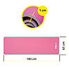Килимок спортивний Cornix NBR 183 x 61 x 1 см для йоги та фітнесу XR-0095 Pink/Grey Poland, фото 6