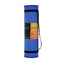 Килимок спортивний Cornix NBR 183 x 61 x 1 см для йоги та фітнесу XR-0096 Blue/Blue Poland, фото 2
