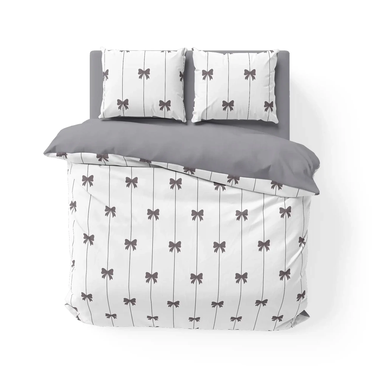 Комплект постільної білизни Melluna Soft Ribbons, полуторна, фото 1