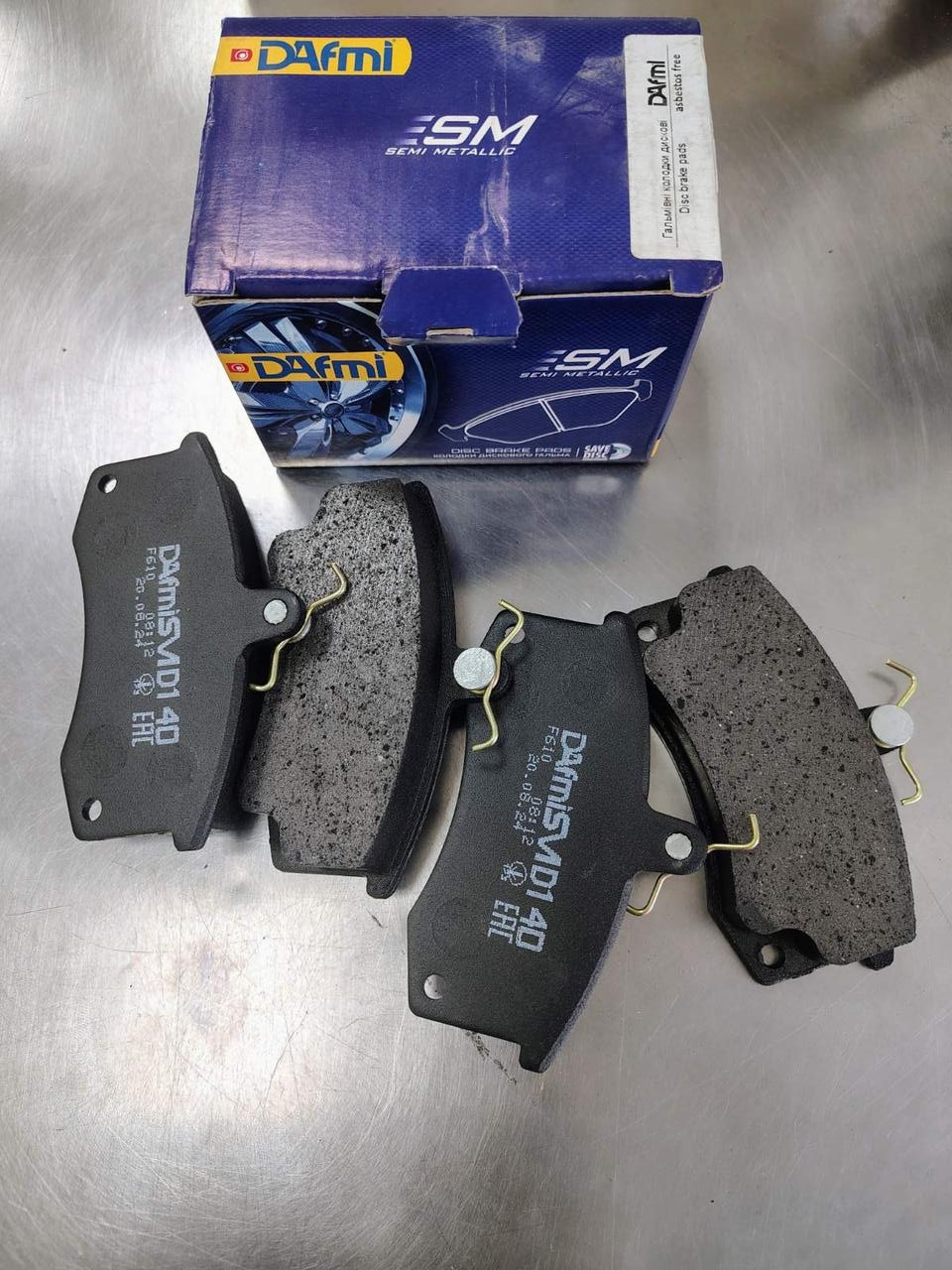 Колодка гальмівна ВАЗ 2108, 2109, 21099, 2115 передня (комплект 4 шт) (виробництво Dafmi), фото 1
