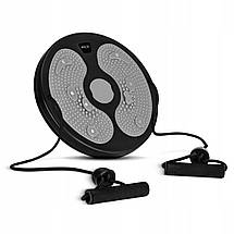 Диск здоров'я для талії 4FIZJO Mini Twister з еспандерами Black/Grey (P-5905973402149), фото 2