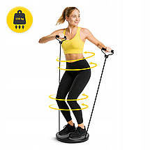 Диск здоров'я для талії 4FIZJO Mini Twister з еспандерами Black/Grey (P-5905973402149), фото 3