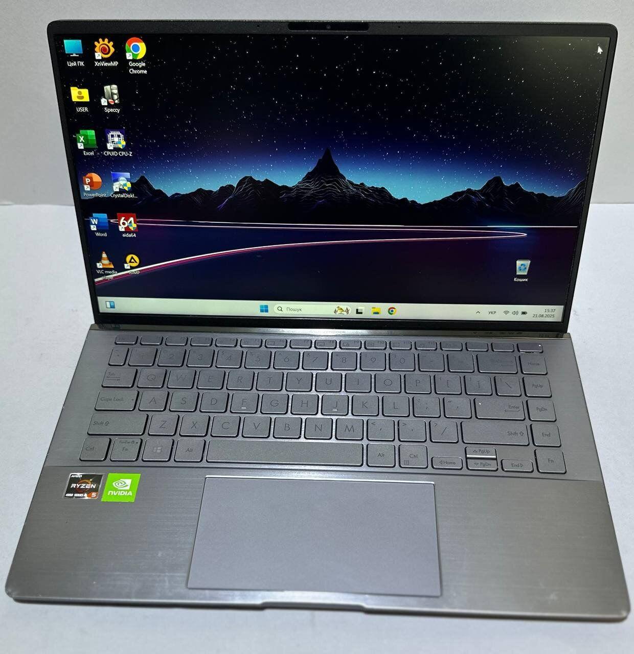 Б/в Ультрабук Б-клас Asus ZenBook 14 Q407IQ 14" 1920x1080| Ryzen 5 4500U| 8 GB RAM| 256 GB SSD| GeForce MX350 2GB