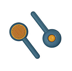 Щітка для вичісування шерсті котів і собак - синя