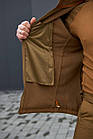 🔥 Куртка Демісезонна SoftShell "Military" (Койот) непромокальна куртка, тактична, НГУ, СЗГ, ЗСУ, фото 7