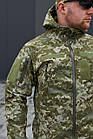 🔥 Куртка Демісезонна ЗСУ SoftShell "Military" (Піксель ММ-14) куртка непромокальна, тактична, ССО, НГУ, фото 9