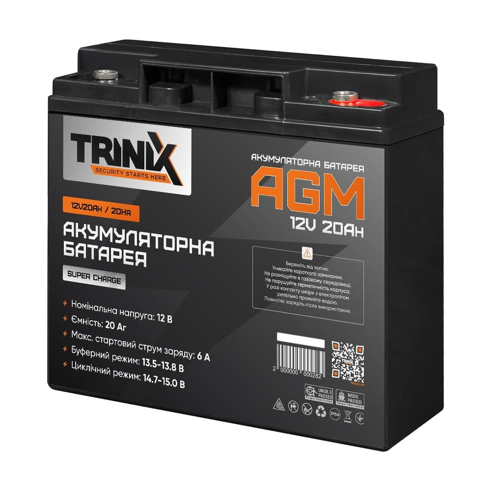 Акумуляторна батарея 12В 20Аг Trinix 12V20Ah/20Hr Super Charge AGM свинцево-кислотна (44-00049)
