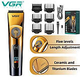 Машинка для стрижки волосся та бороди VGR V-663, фото 3