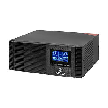Гібридний інвертор 1200VA/1kW Kraft KRF-AVR1200VA/1КW-12V (MPPT 30А) для підключення сонячних панелей (42-00164)