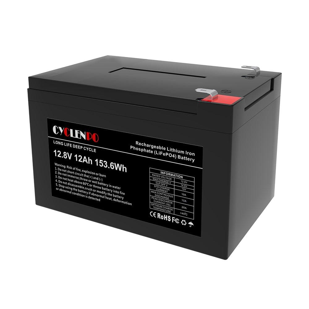 Акумуляторна батарея літій-залізо-фосфатна 12.8В 12Аг Cyclen 12.8V 12AH LiFePo4 (44-00076), фото 1