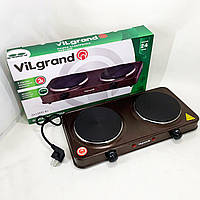 Побутова плита для приготування ViLgrand VHP152F 1000 Вт, Комфорка електрична, Міні електроплита YT-30