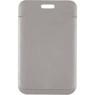 Бейдж Axent слайдер вертикальний, 54х85мм , теплий сірий (4500V-03-A), фото 2