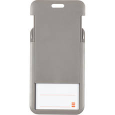 Бейдж Axent слайдер вертикальний, 54х85мм , теплий сірий (4500V-03-A), фото 3