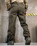 Штани SoftShell oliva з гумкою ВТ7618, фото 6