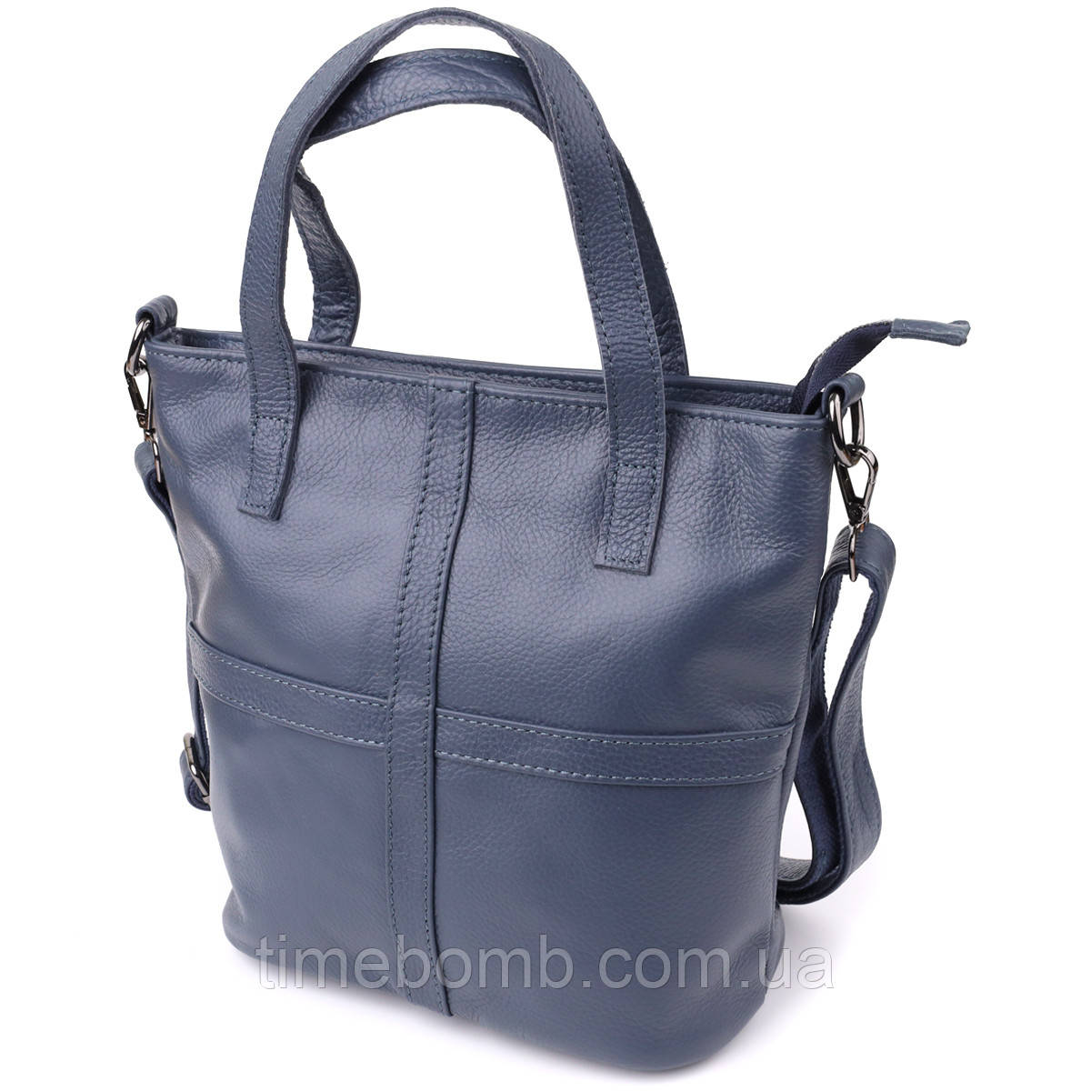 Красива сумка жіноча з натуральної шкіри Vintage 22995 Синій